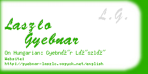 laszlo gyebnar business card